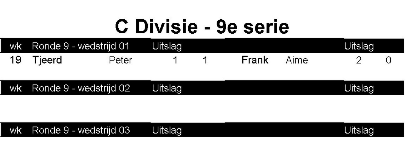 stand wedstrijden